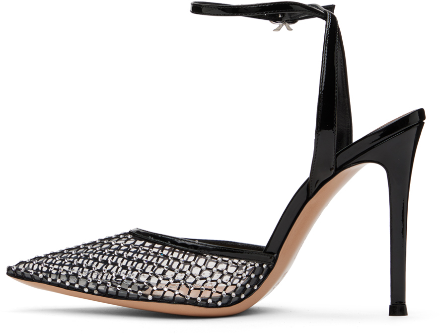 Gianvito Rossi Pointless Heels In Black+trasp+black
