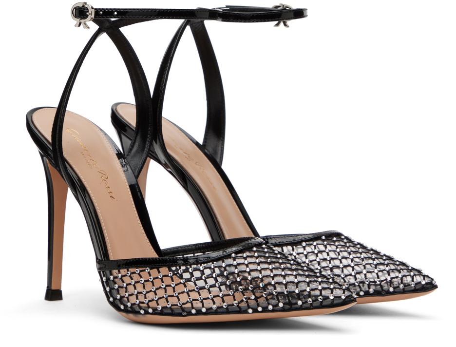 Gianvito Rossi Pointless Heels In Black+trasp+black