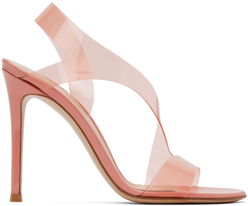 Gianvito Rossi Pink Metropolis Heeled Sandals In Camellia+camellia