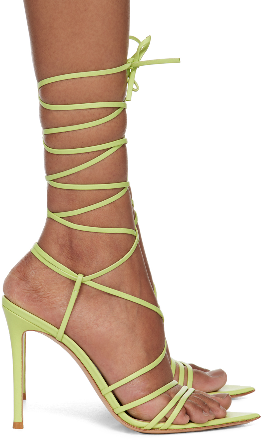 Green Wrap Sandals