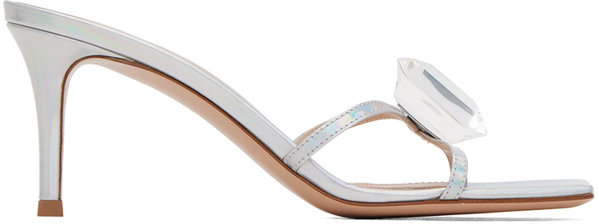 【送料&関税込】Gianvito Rossi Mules jaipur GIANVITO ROSSI Jaipur 45 embellished satin mules | THE OUTNET