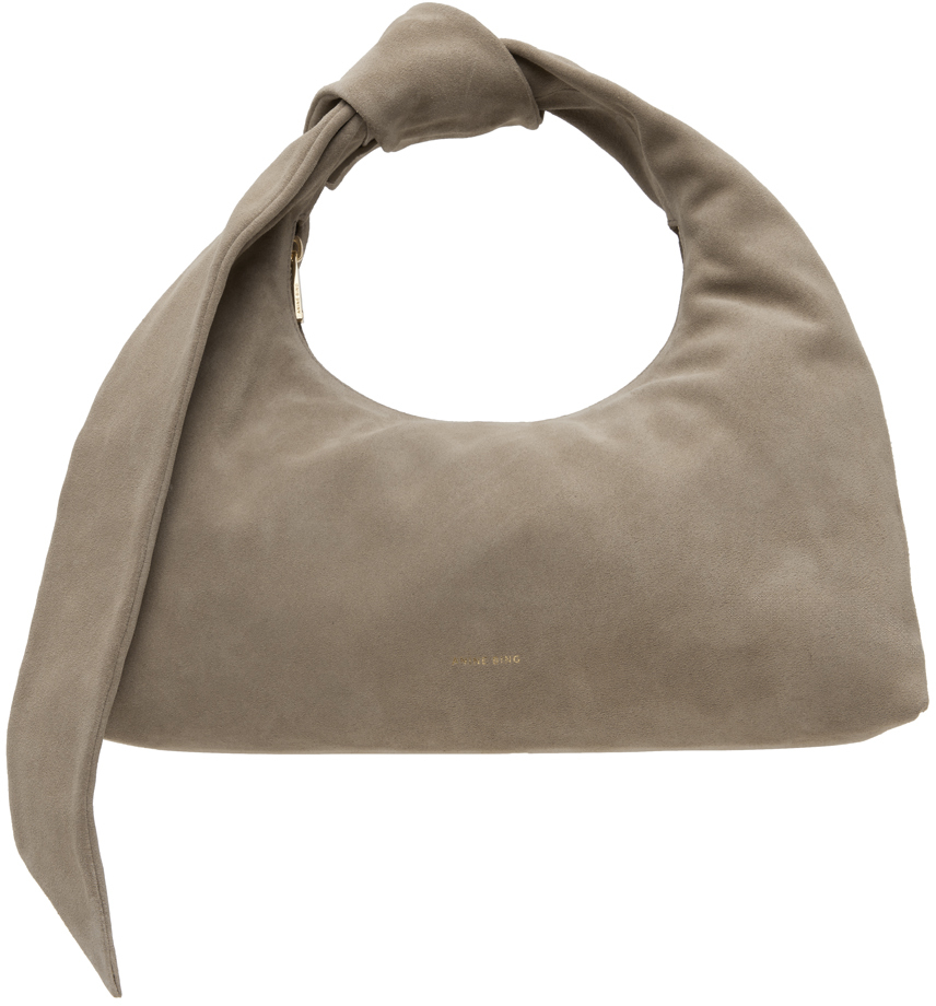 Anine Bing Taupe Grace Bag In Gray