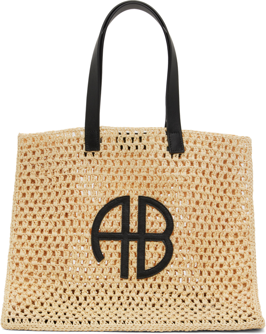 Anine Bing Beige Large Rio Tote - Sand