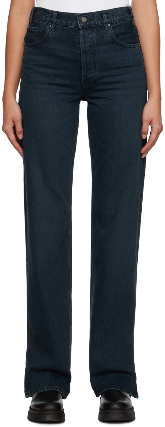 Navy Roy Jeans by ANINE BING on Sale