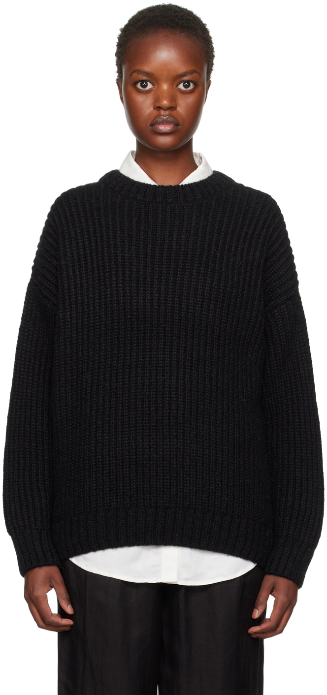 ANINE BING: Black Sydney Sweater | SSENSE UK