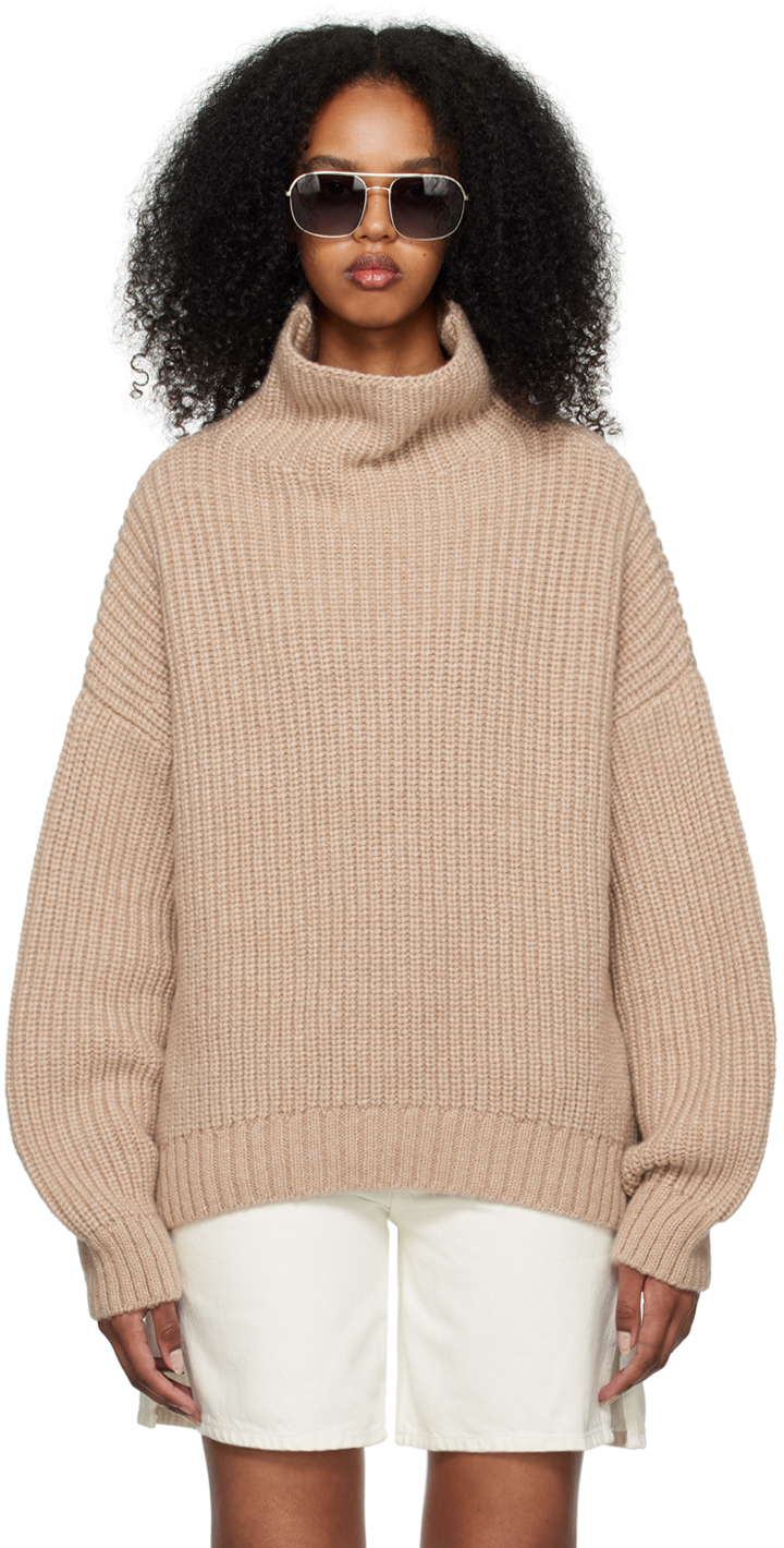 ANINE BING BEIGE SYDNEY TURTLENECK