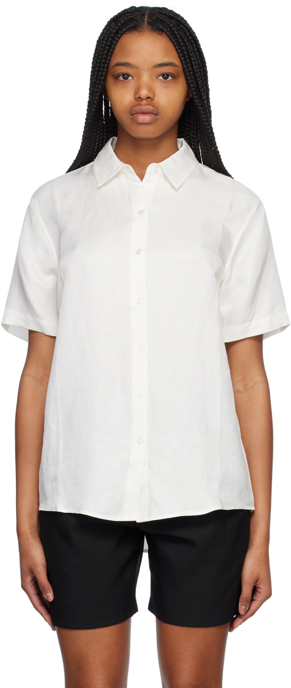 Shop Anine Bing White Bruni Shirt