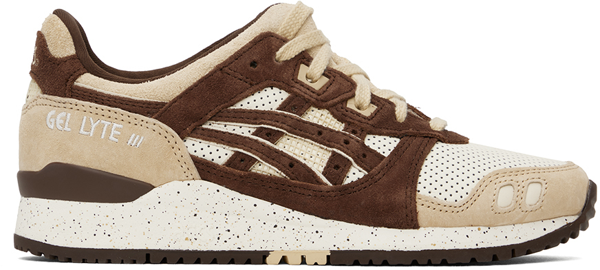 Asics Brown & Off-white Gel-lyte Iii Og Sneakers In Cream/dark Brown