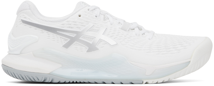 White & Silver Gel-Resolution 9 Sneakers