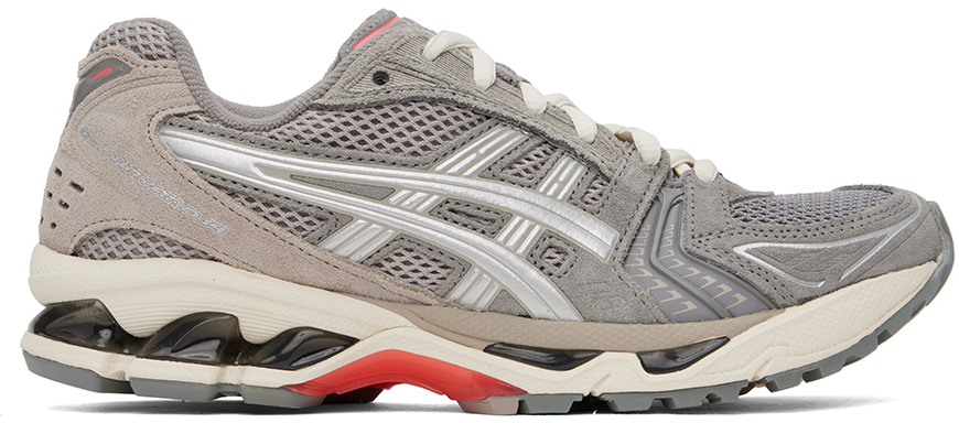 Asics Grey Gel-kayano 14 Trainers In Clay Grey/ Silver