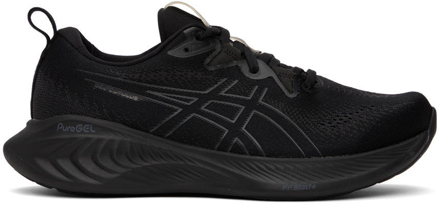 Asics Black Gel-cumulus 25 Sneakers In 003 Black/gunmetal