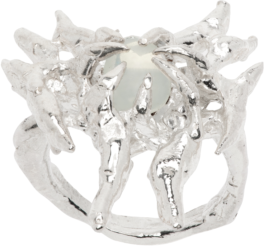 Harlot Hands SSENSE Exclusive Silver Soul Butterfly Ring