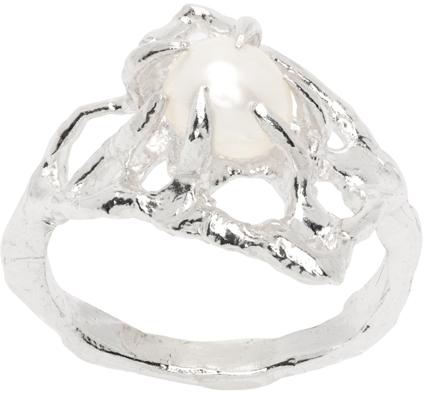 Harlot Hands SSENSE Exclusive Silver Leila Ring