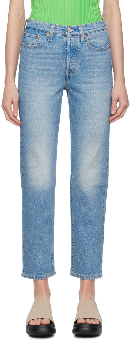 Levi's Blue Wedgie Straight Fit Jeans In Christina