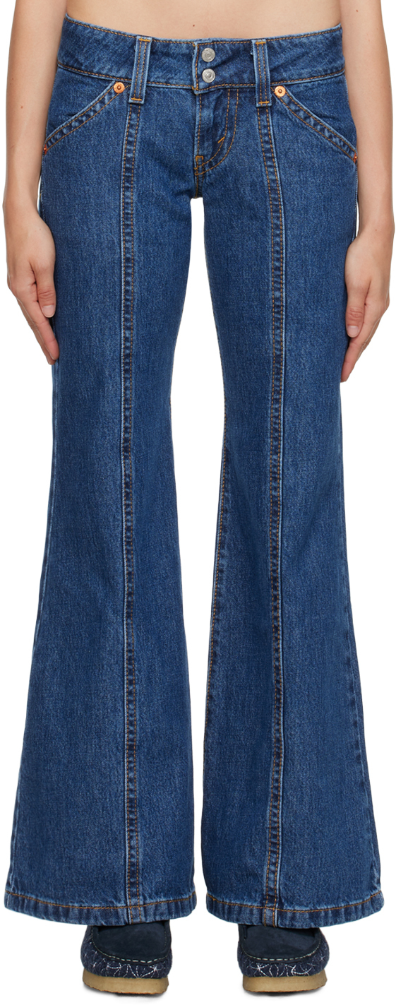 Indigo Noughties Big Bell Jeans by Levi's on Sale
