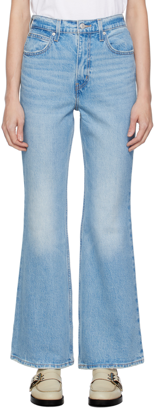 Blue 70's High Flare Jeans