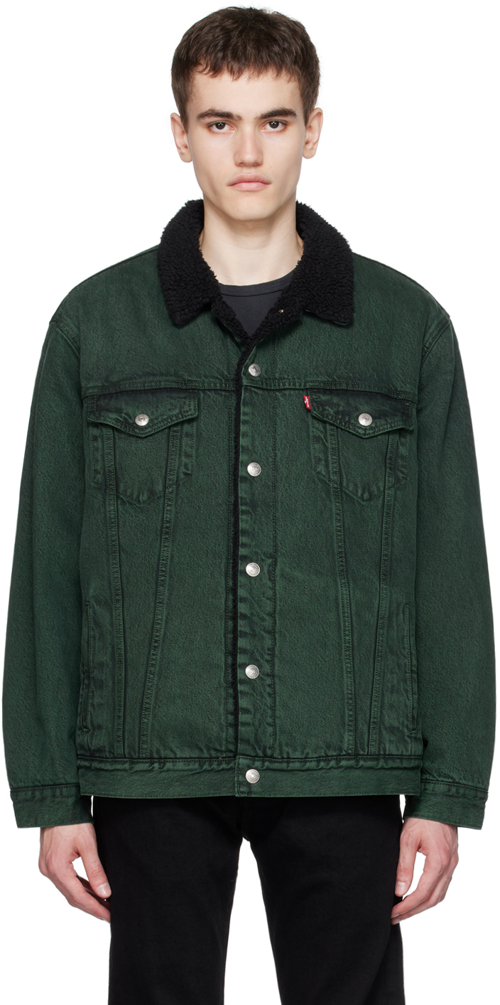 Green Button Denim Jacket