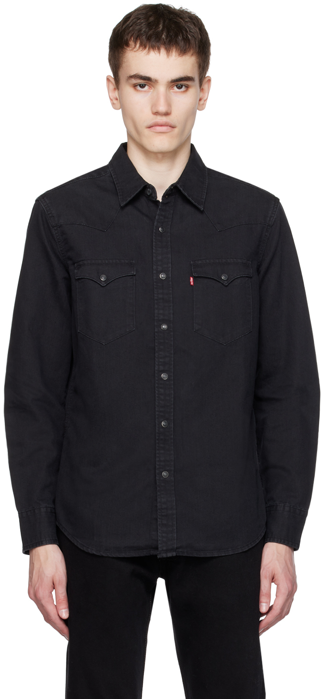Black Classic Western Denim Shirt by Levi's on Sale