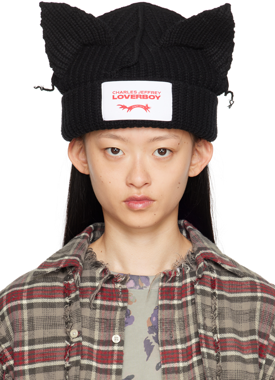 Charles Jeffrey LOVERBOY: ブラック Chunky Ears ビーニー | SSENSE 日本