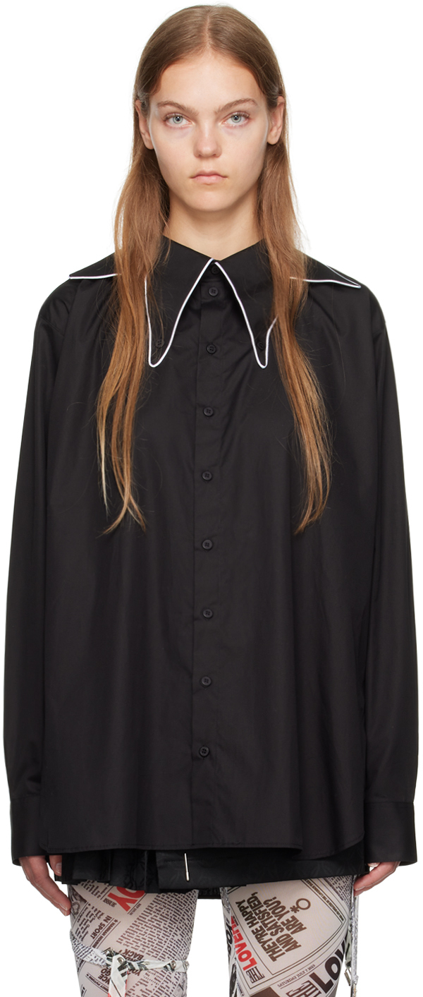 Black Star Collar Shirt by Charles Jeffrey LOVERBOY on Sale