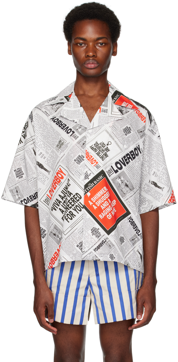 Charles Jeffrey LOVERBOY: Off-White Graphic Shirt | SSENSE