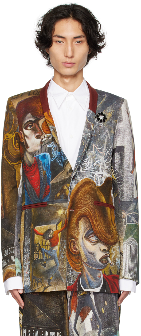 CHARLES JEFFREY LOVERBOY MULTICOLOR TEDDY BLAZER