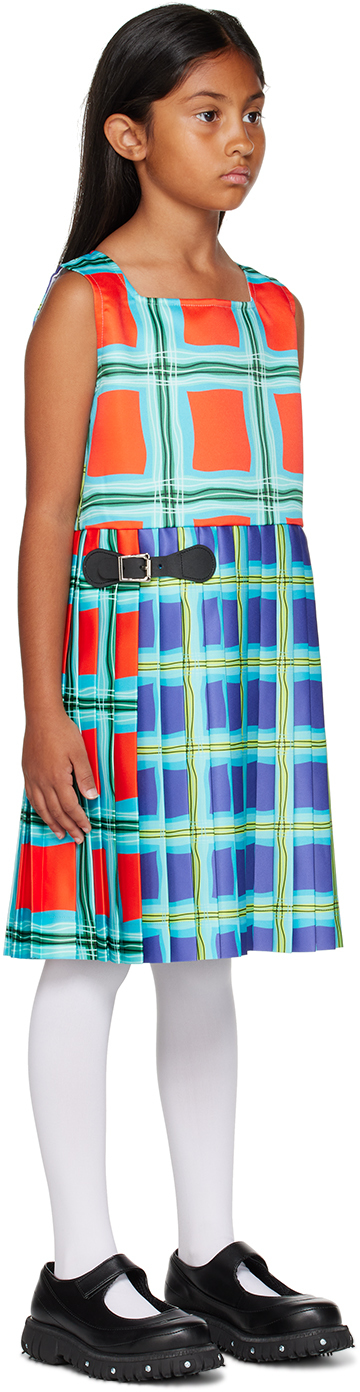 Charles Jeffrey Loverboy Kids Multicolor Check Dress In Scrsta