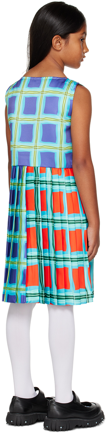 Charles Jeffrey Loverboy Kids Multicolor Check Dress In Scrsta