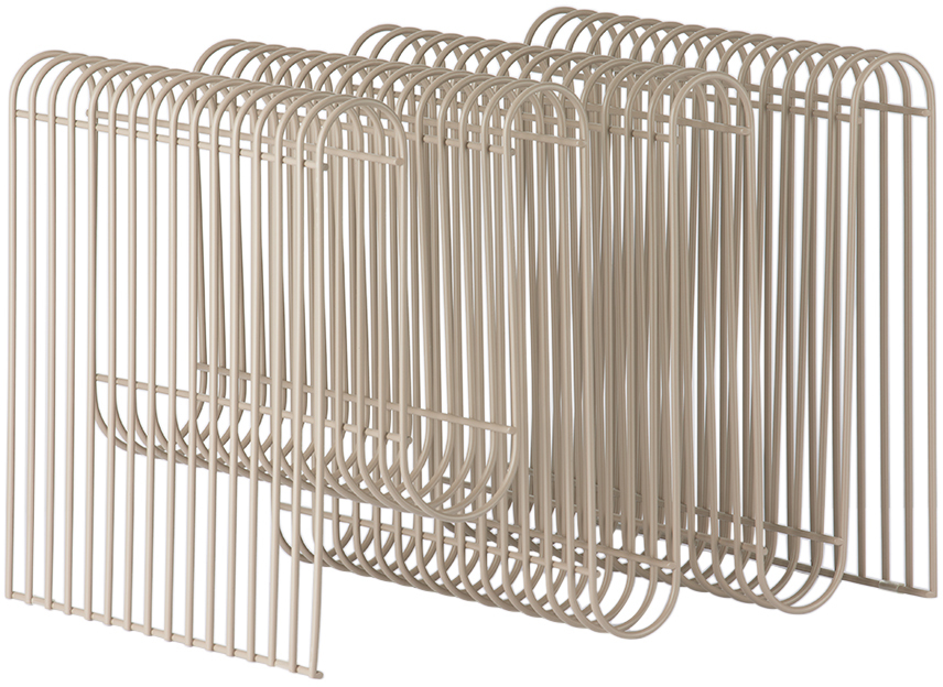 Aytm Taupe Curva Magazine Holder In Taupe