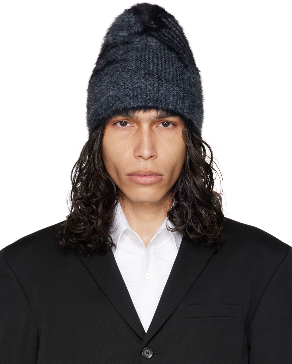 Shop Feng Chen Wang Black Landscape Painting Beanie In Black/grey