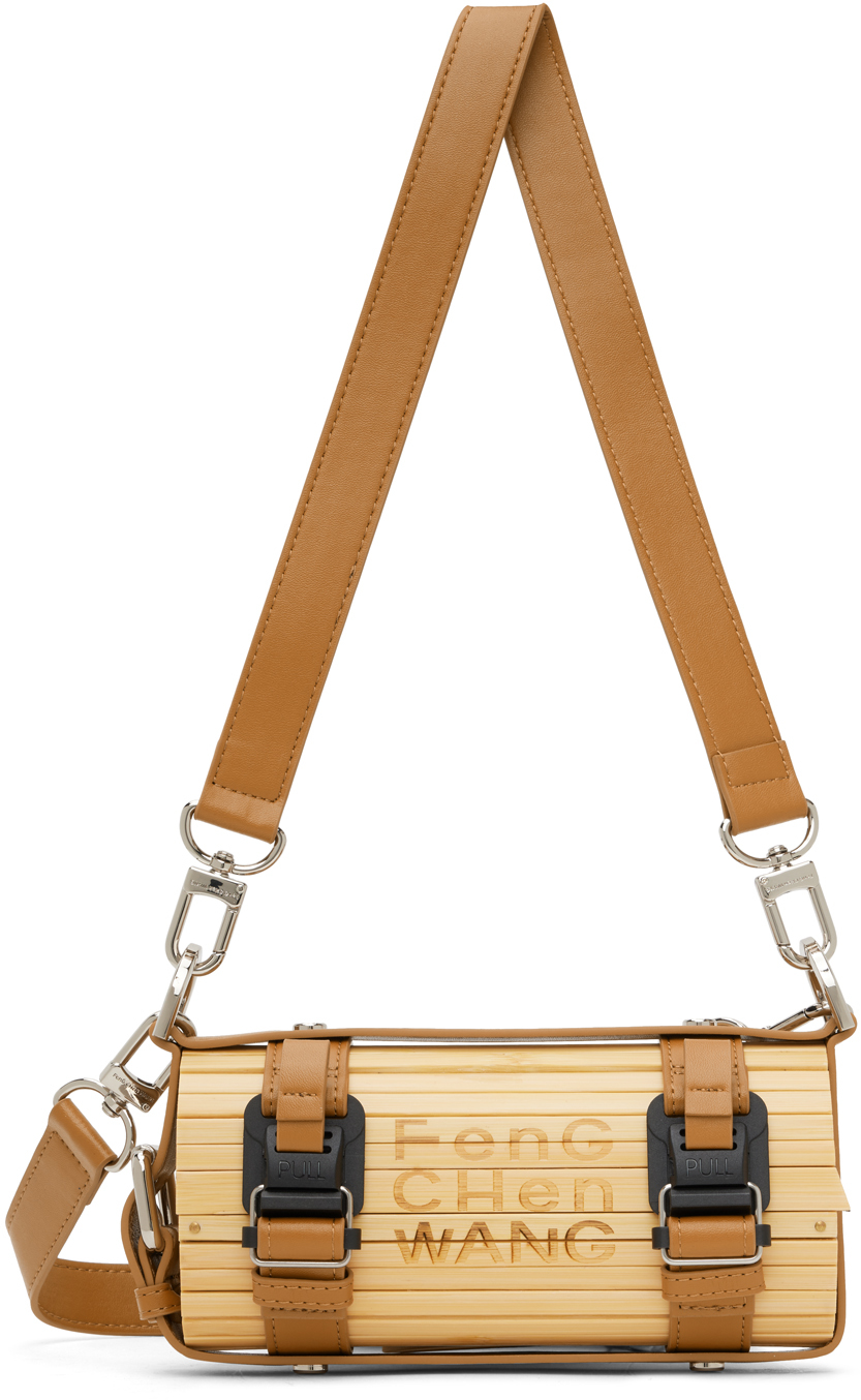 Beige & Brown Small Bamboo Bag