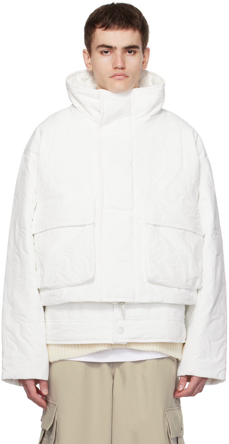 White Embossed Jacket