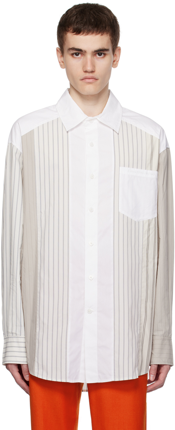 Feng Chen Wang White Striped Shirt