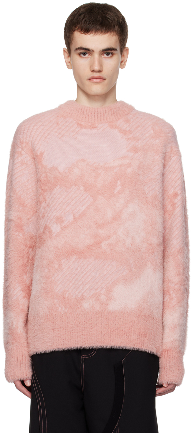 Pink Landscape Painting Sweater