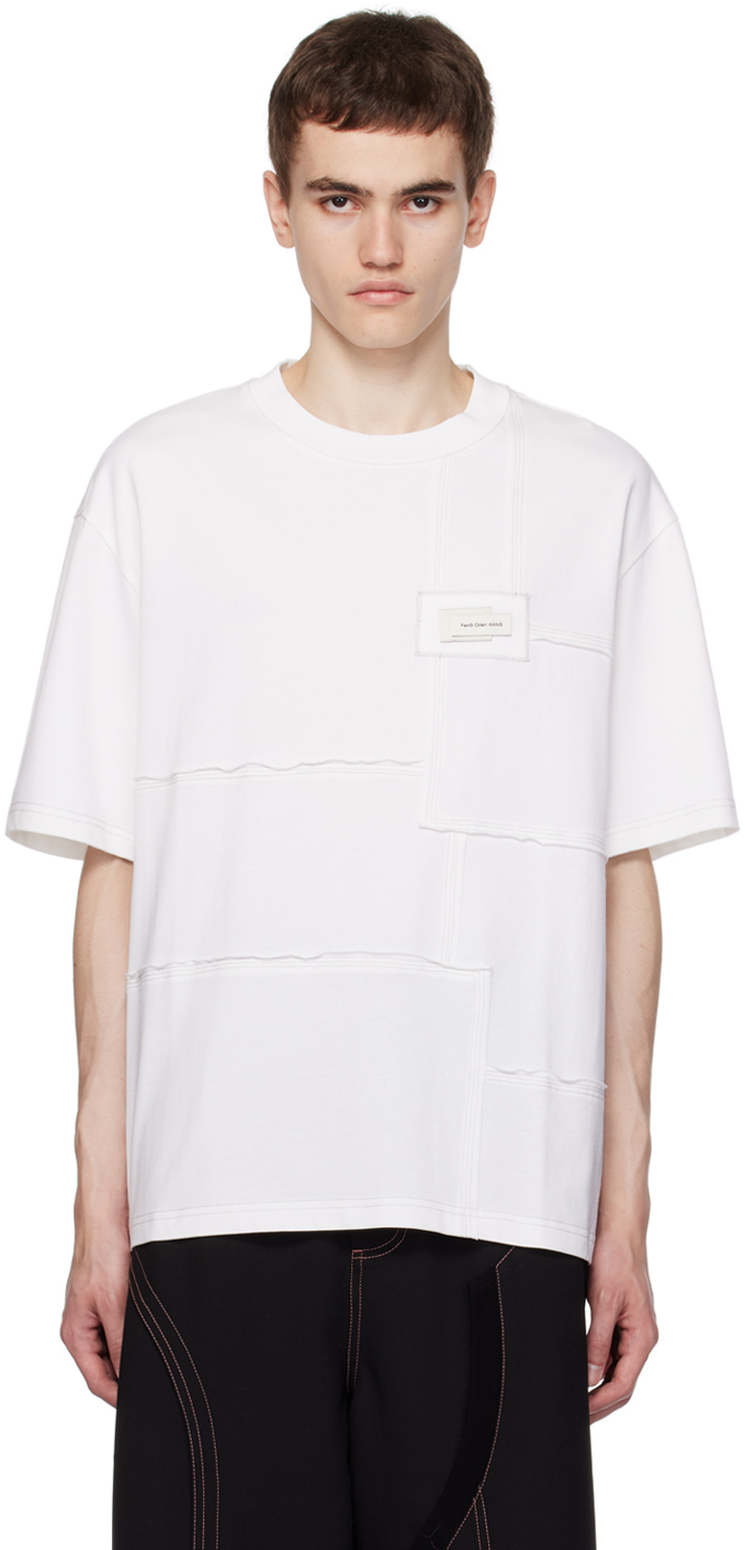 Feng Chen Wang White Paneled T-shirt