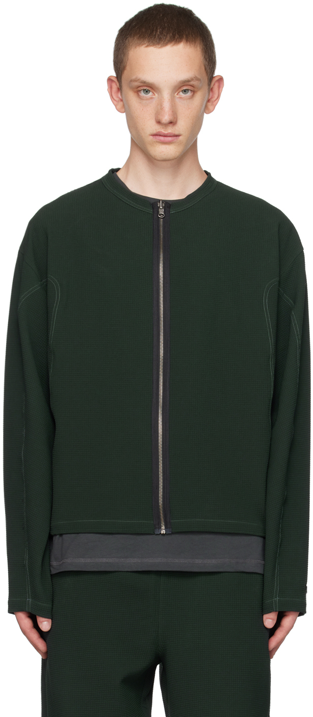 Green Drawstring Reversible Jacket by AFFXWRKS on Sale