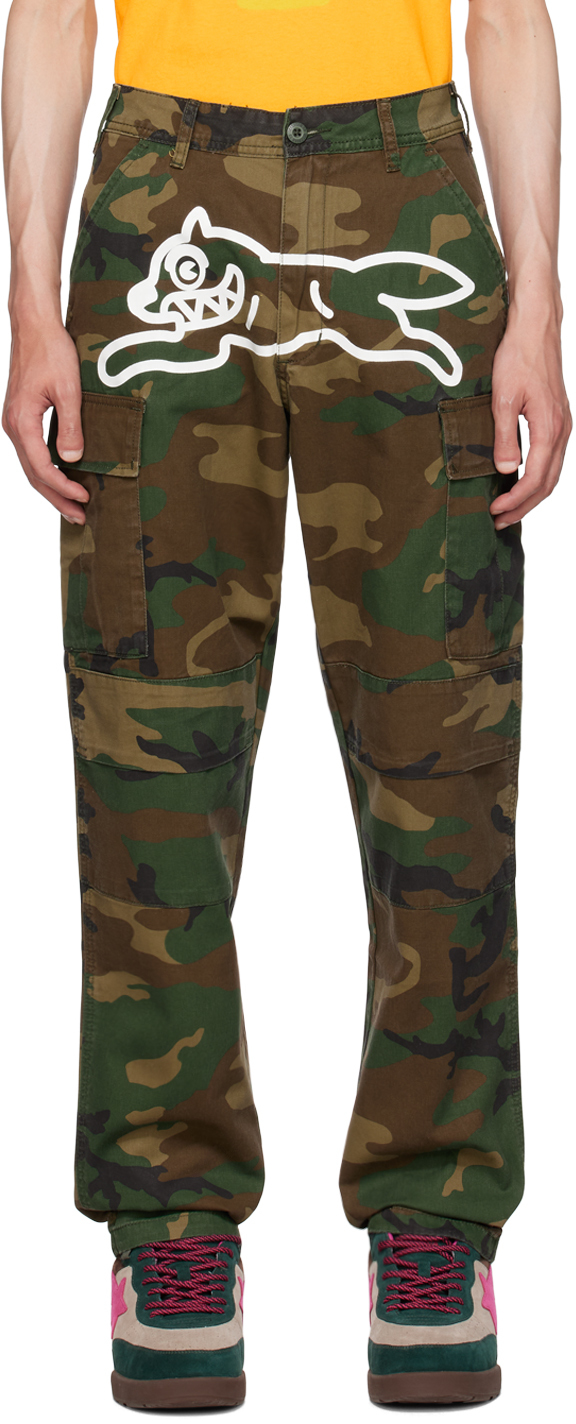 Shop Icecream Khaki Running Dog Cargo Pants In Camo