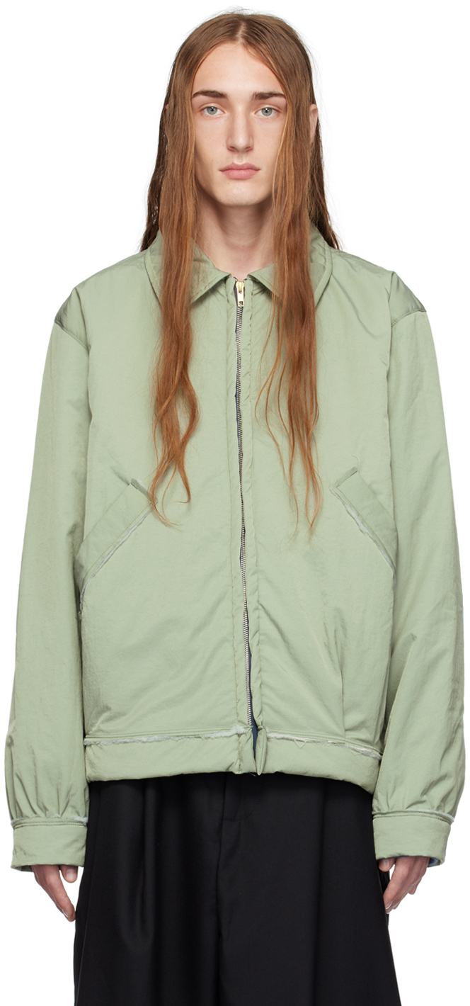 Camiel Fortgens Green Simple Bomber Jacket In Green - Technical Ny |  ModeSens