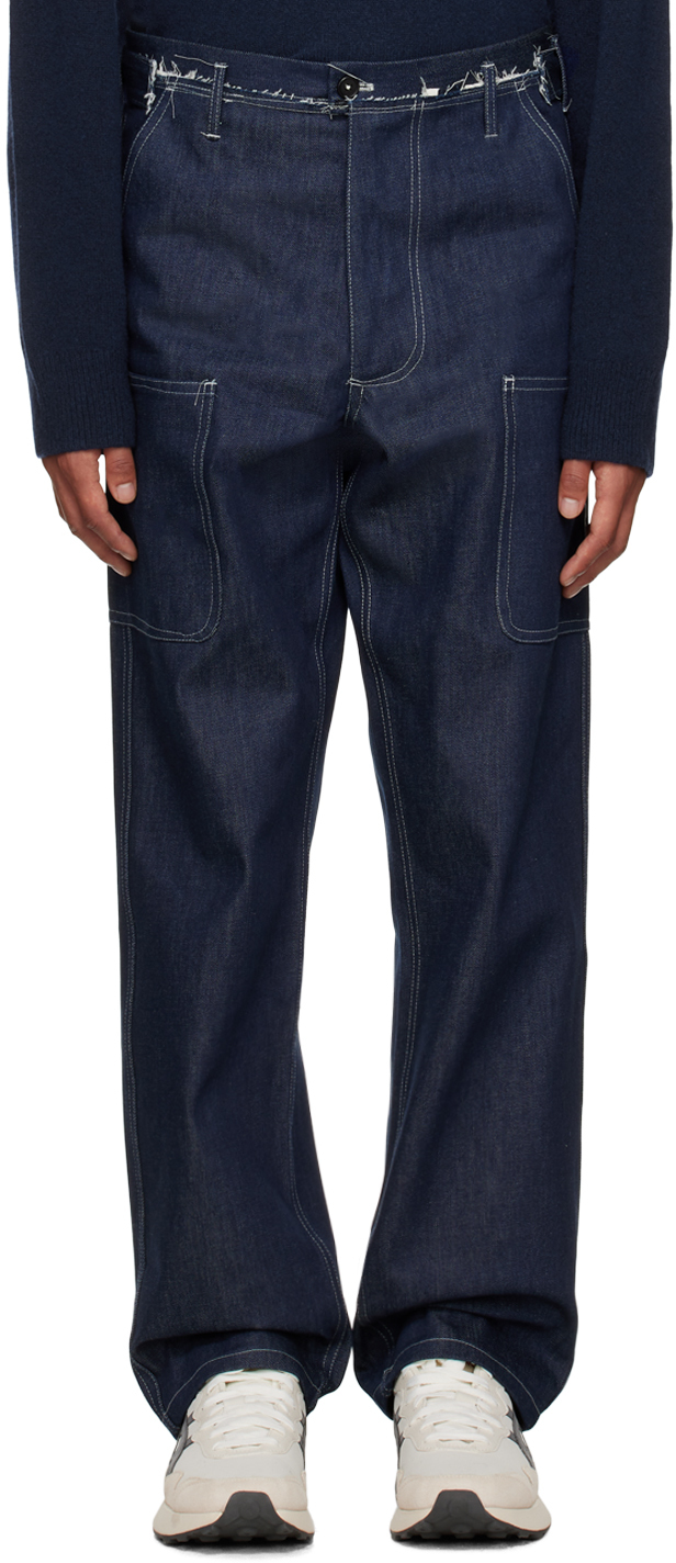 Camiel Fortgens Indigo Raw Jeans In Blue - Selvedge Deni