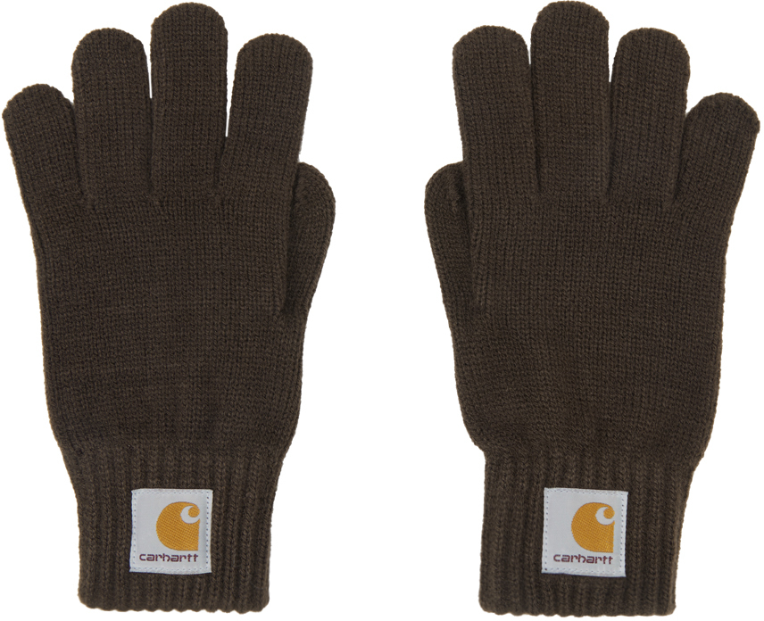 Carhartt Brown Watch Gloves In Buckeye