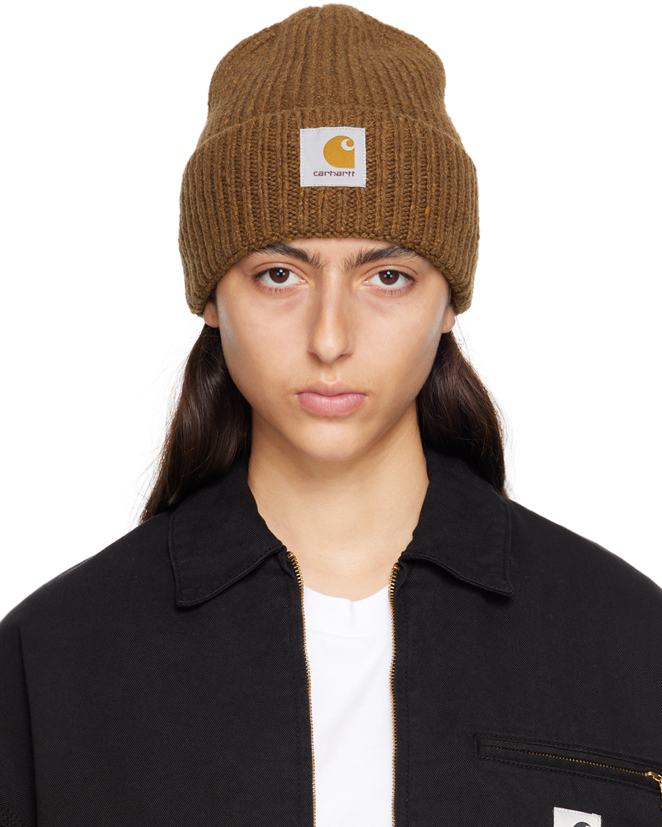 Carhartt Anglistic Ribbed-knit Beanie In Speckled Tamarind