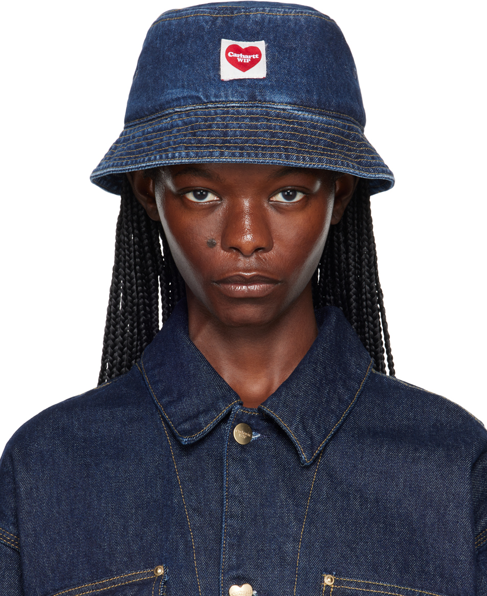 Carhartt Nash Bucket Hat In Blue Stone Washed