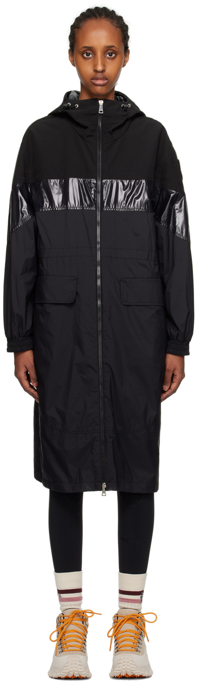 Shop Moncler Black Elorn Coat In 999 Black