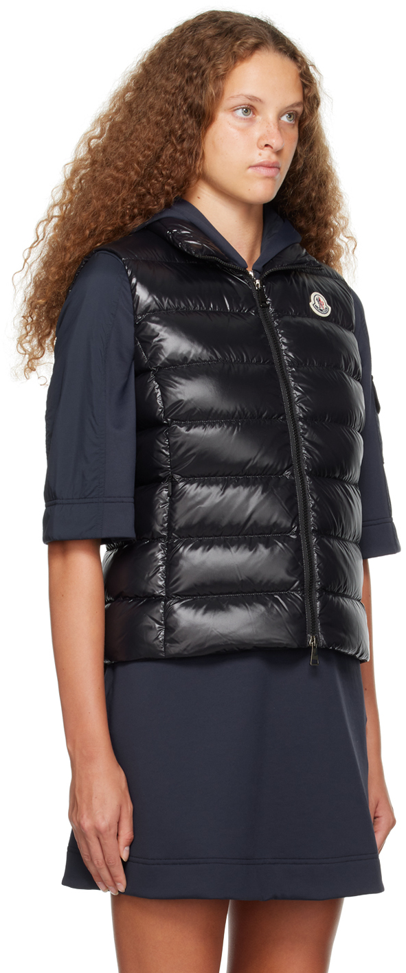 Shop Moncler Black Ghany Down Vest In 999 Black