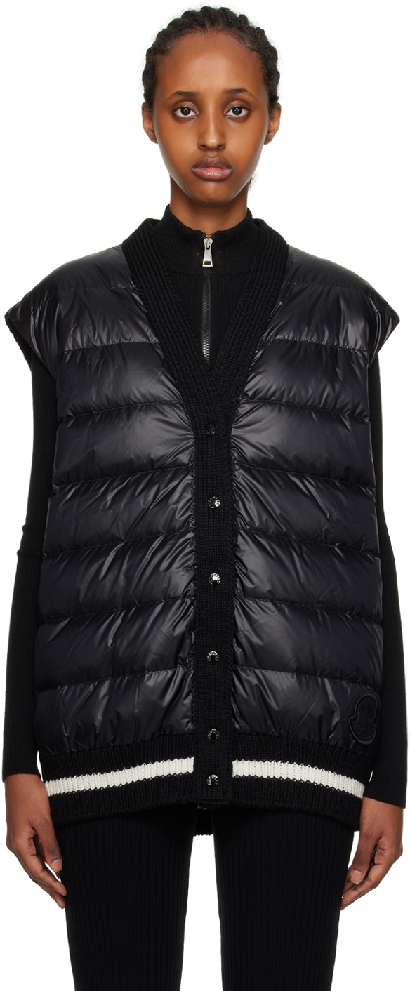 Shop Moncler Black Padded Down Vest In P90 Black