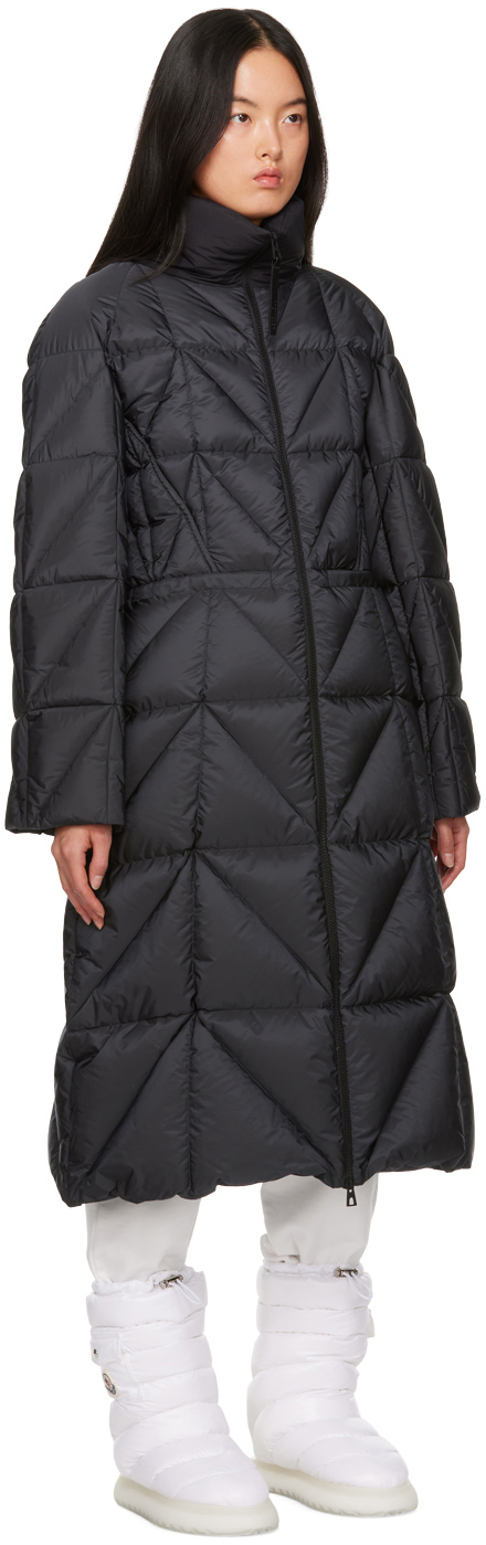 Moncler Black Cerise Down Coat In 945 Black