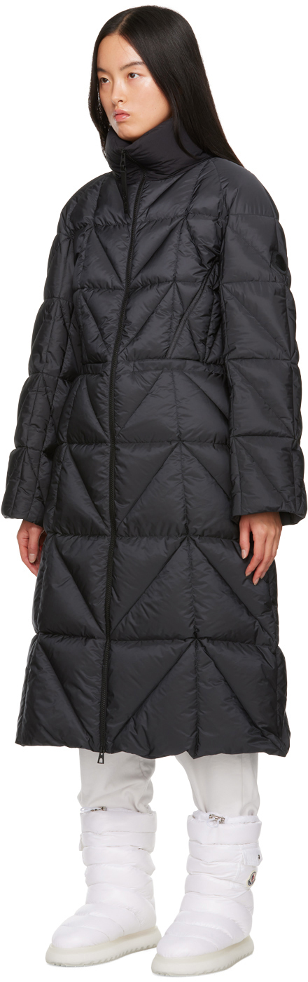 Moncler Black Cerise Down Coat In 945 Black