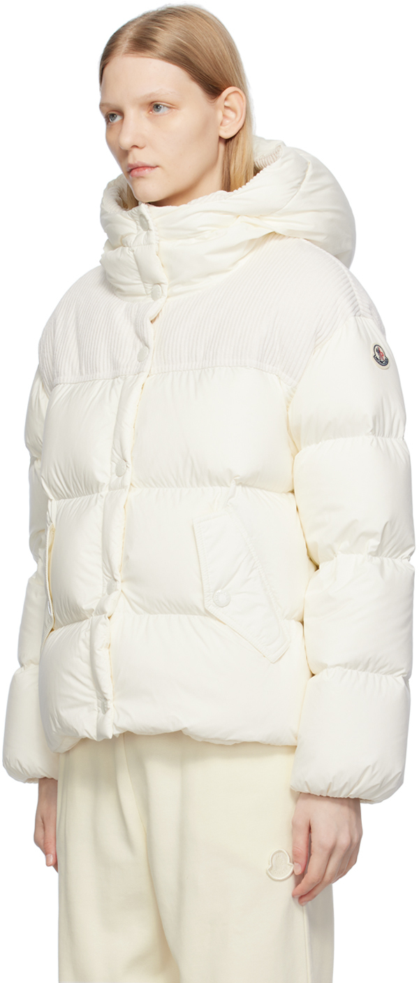 Moncler White Jaseur Down Jacket In 34 White
