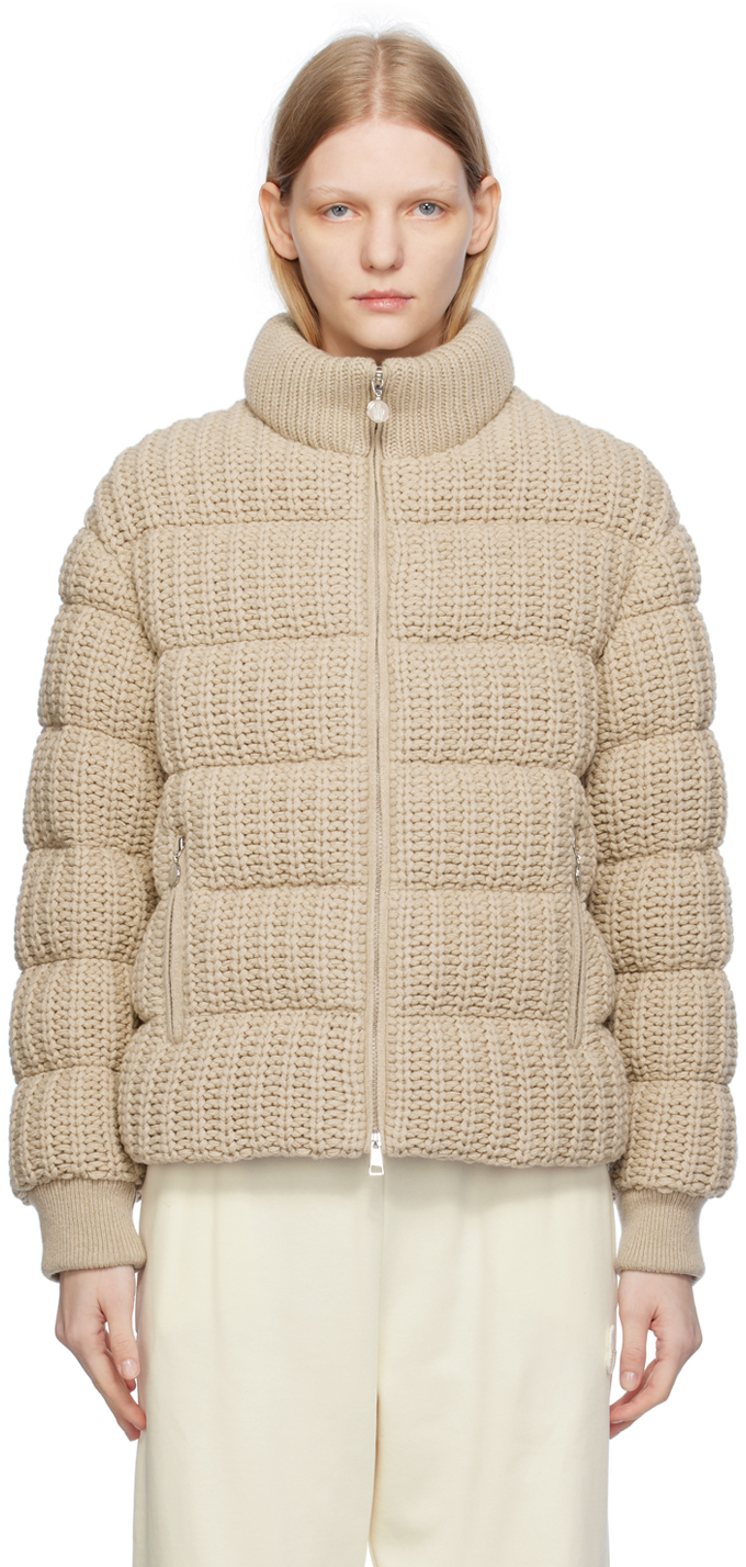 Shop Moncler Beige Leiothrix Down Jacket In 210 Pink