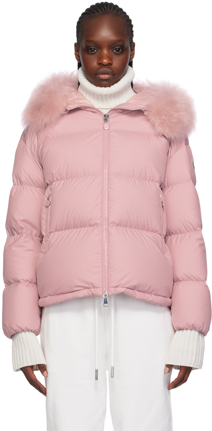 Shop Moncler Pink Mino Down Jacket In 51a Pink